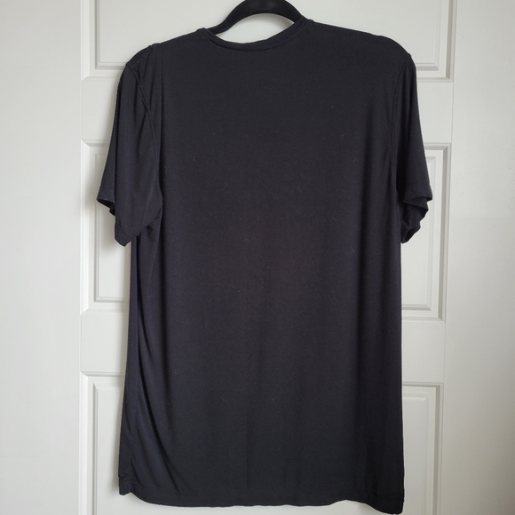 David Archy Men's Black V-neck Tee Modal/Spandex size M - Picture 3 of 5